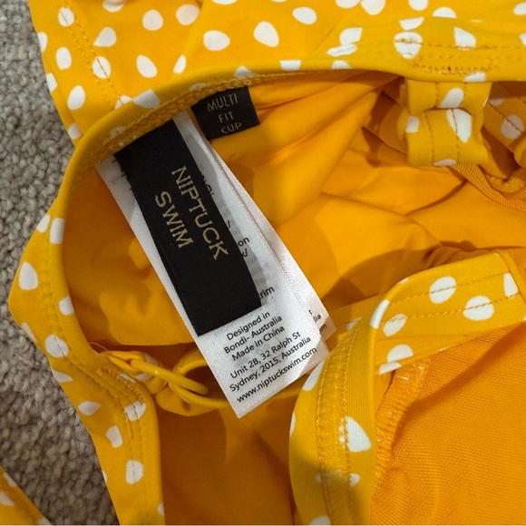 Nip Tuck Swim Yellow Polka Dot Tankini NWOT - Picture 3 of 4